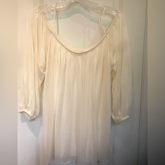 Bailey 44 Cream Cold Shoulder Top in a Soft Flowing Knit - Picture 2 of 4